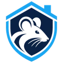 Rat and Mice Control Melbourne logo, a mouse inside a shield shaped house